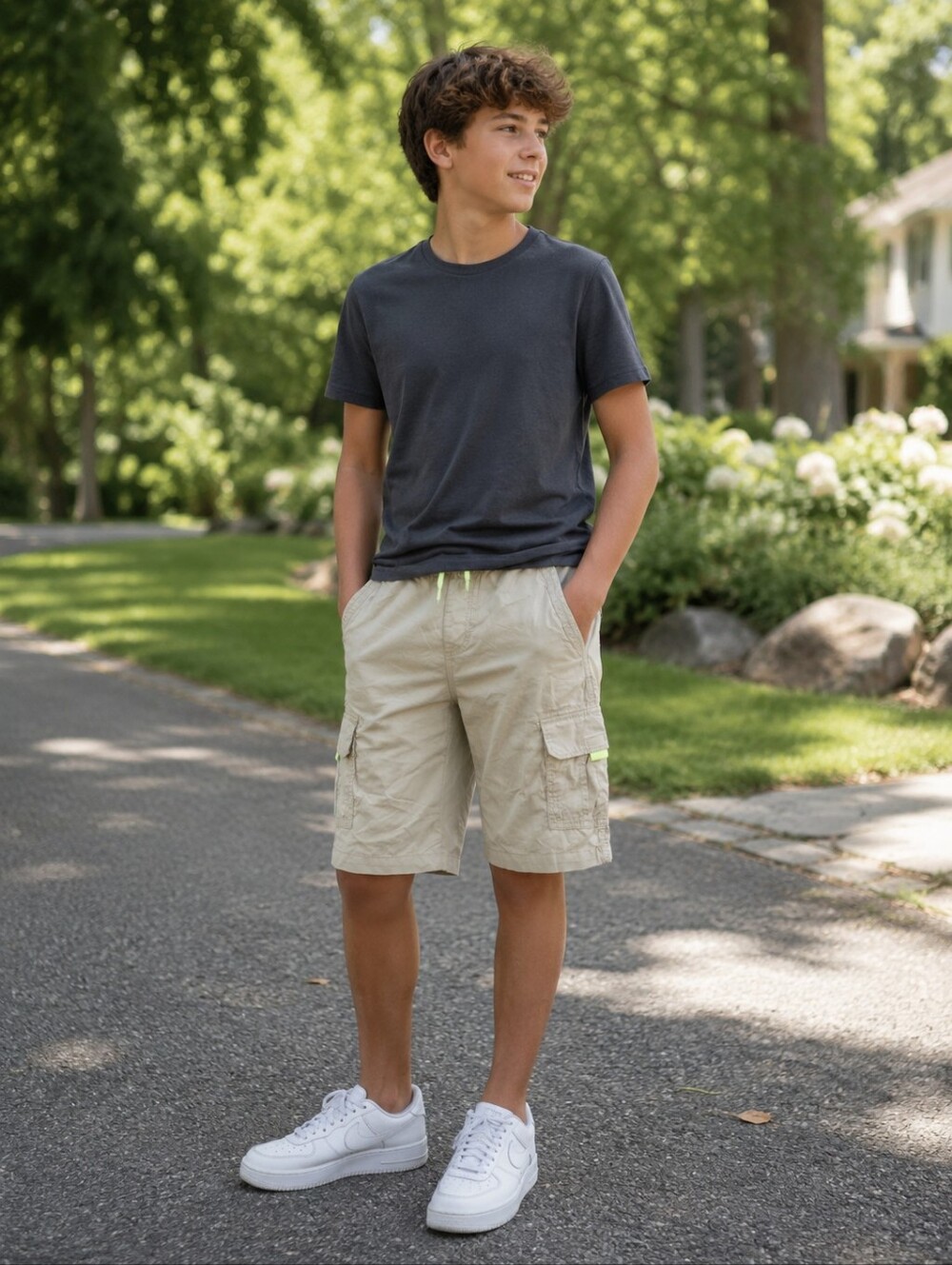 Urban Pipeline Beige SuperStrong Pull-on Cargo Shorts Casual Boys' XL 18/20 NWT